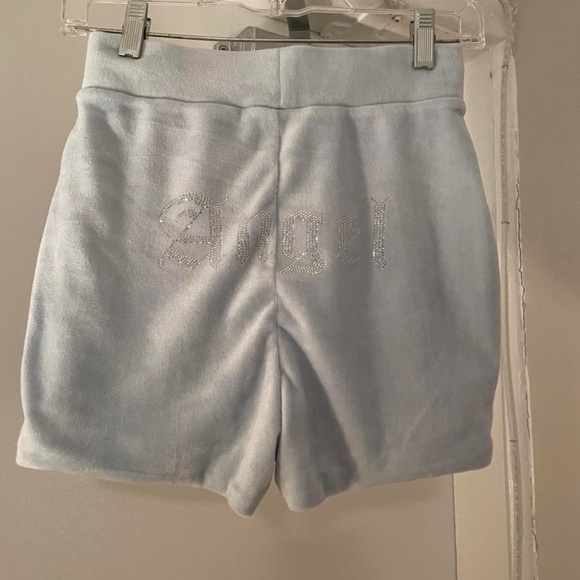 Meshki 2000s Collection 
Velvet Jacket and Shorts Set- baby blue - Picture 5 of 5